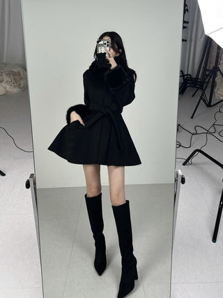 モデル：160cm（着用サイズ：FREE　着用カラー：BLK）