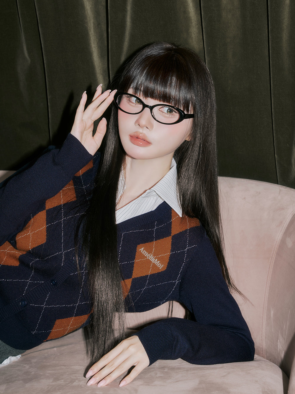 モデル：164cm（着用サイズ：FREE　着用カラー：NVY）