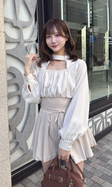 モデル：162cm（着用サイズ：FREE　着用カラー：IVO）