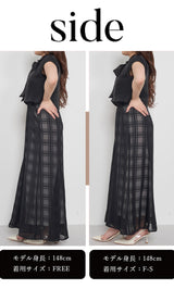 モデル：148cm（着用サイズ：F-S/FREE　着用カラー：BLK）