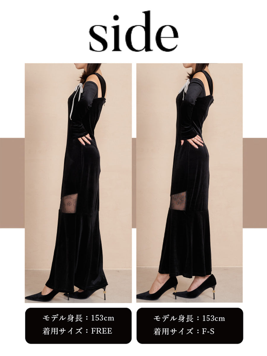 モデル：153cm（着用サイズ：F-S/FREE　着用カラー：BLK）