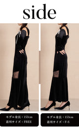 モデル：153cm（着用サイズ：F-S/FREE　着用カラー：BLK）