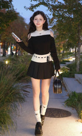 モデル：158cm（着用サイズ：FREE　着用カラー：BLK）