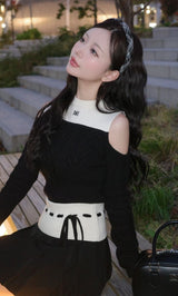 モデル：158cm（着用サイズ：FREE　着用カラー：BLK）