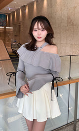 ダーリッチ　ベルスリーブフリルニットトップス ベルスリーブフリルニットトップス – Darich (ダーリッチ)