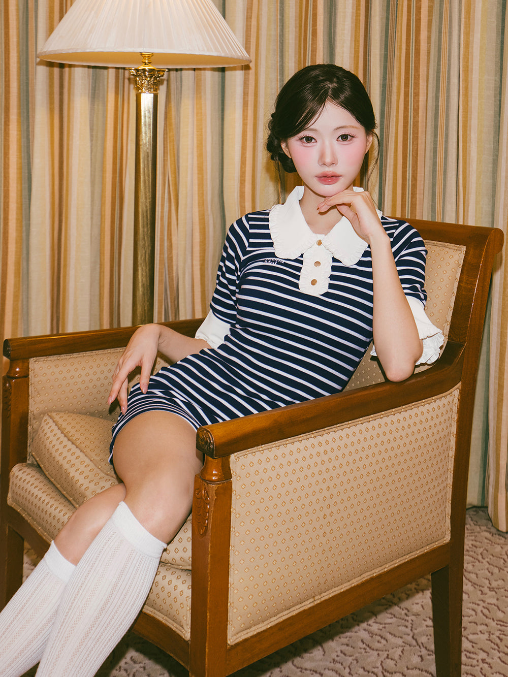 モデル：164cm（着用サイズ：FREE　着用カラー：NVY）
