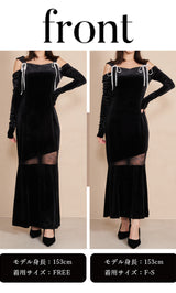 モデル：153cm（着用サイズ：F-S/FREE　着用カラー：BLK）