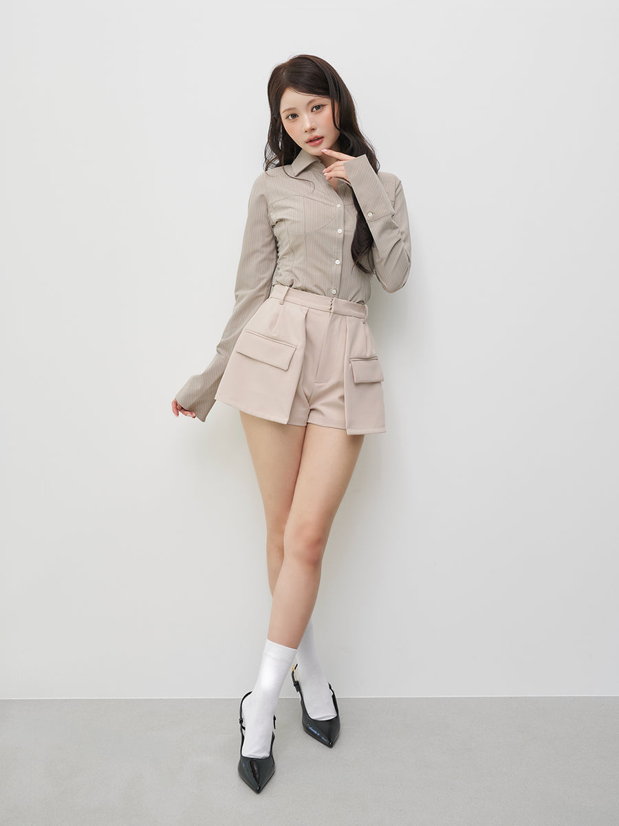 モデル：164cm（着用サイズ：FREE　着用カラー：L-BEG）