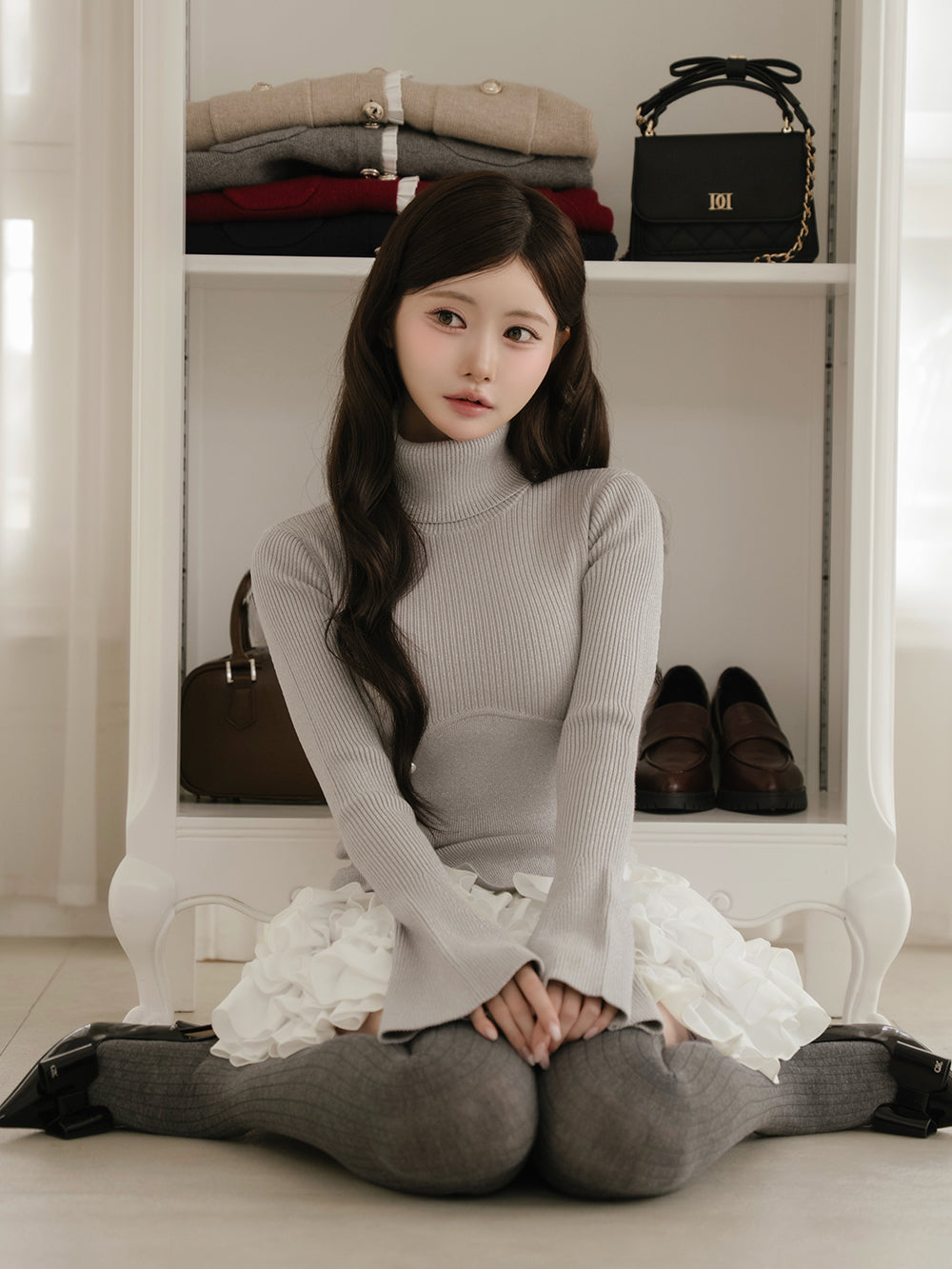 モデル：164cm（着用サイズ：FREE　着用カラー：WHT）