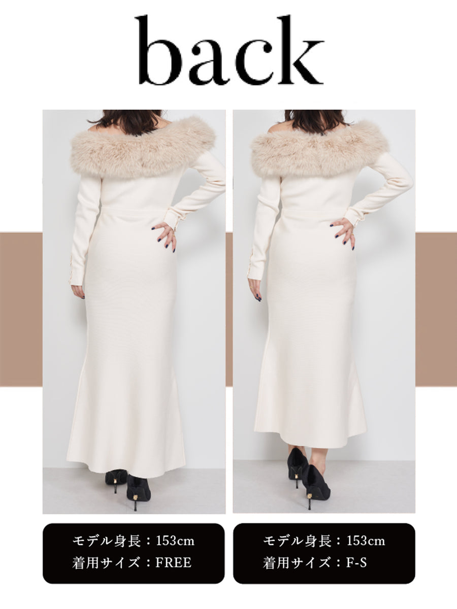 モデル：153cm（着用サイズ：F-S/FREE　着用カラー：IVO）