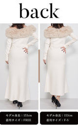 モデル：153cm（着用サイズ：F-S/FREE　着用カラー：IVO）