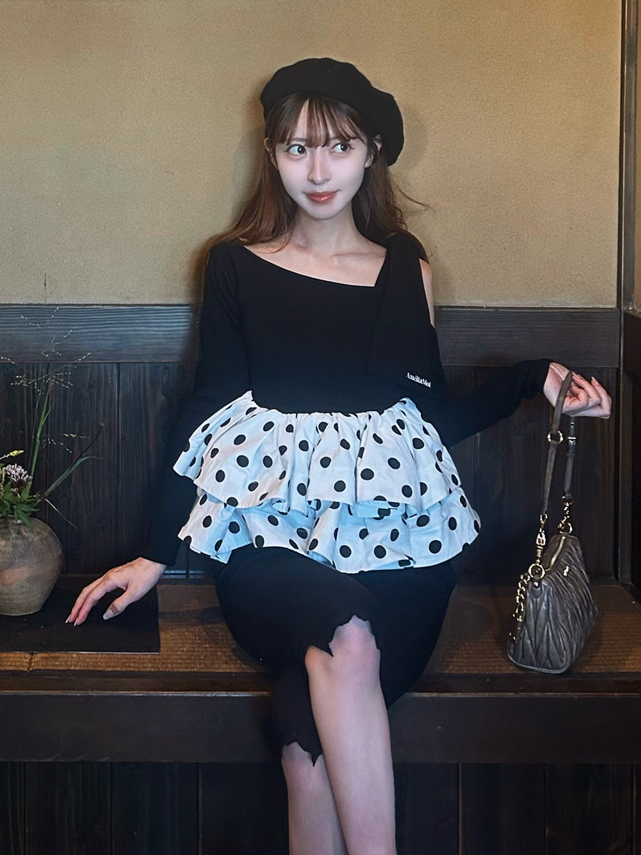 モデル：161cm（着用サイズ：FREE　着用カラー：DOT）
