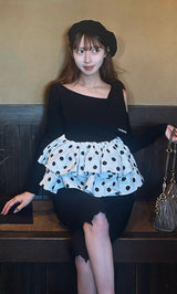 モデル：161cm（着用サイズ：FREE　着用カラー：DOT）