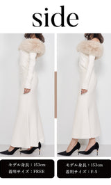 モデル：153cm（着用サイズ：F-S/FREE　着用カラー：IVO）