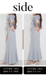 モデル：148cm（着用サイズ：F-S/FREE　着用カラー：SAX）