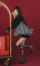 モデル：164cm（着用サイズ：FREE　着用カラー：BLK）