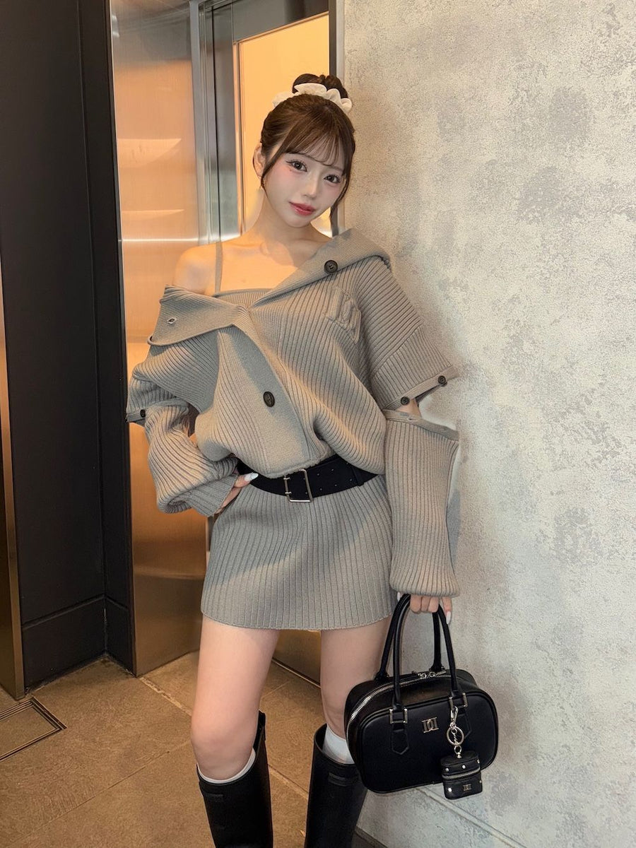 モデル：158cm（着用サイズ：FREE　着用カラー：GRY）