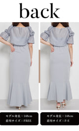 モデル：148cm（着用サイズ：F-S/FREE　着用カラー：SAX）