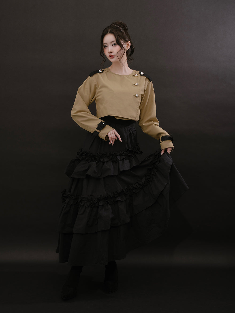 モデル：164cm（着用サイズ：FREE　着用カラー：BEG）