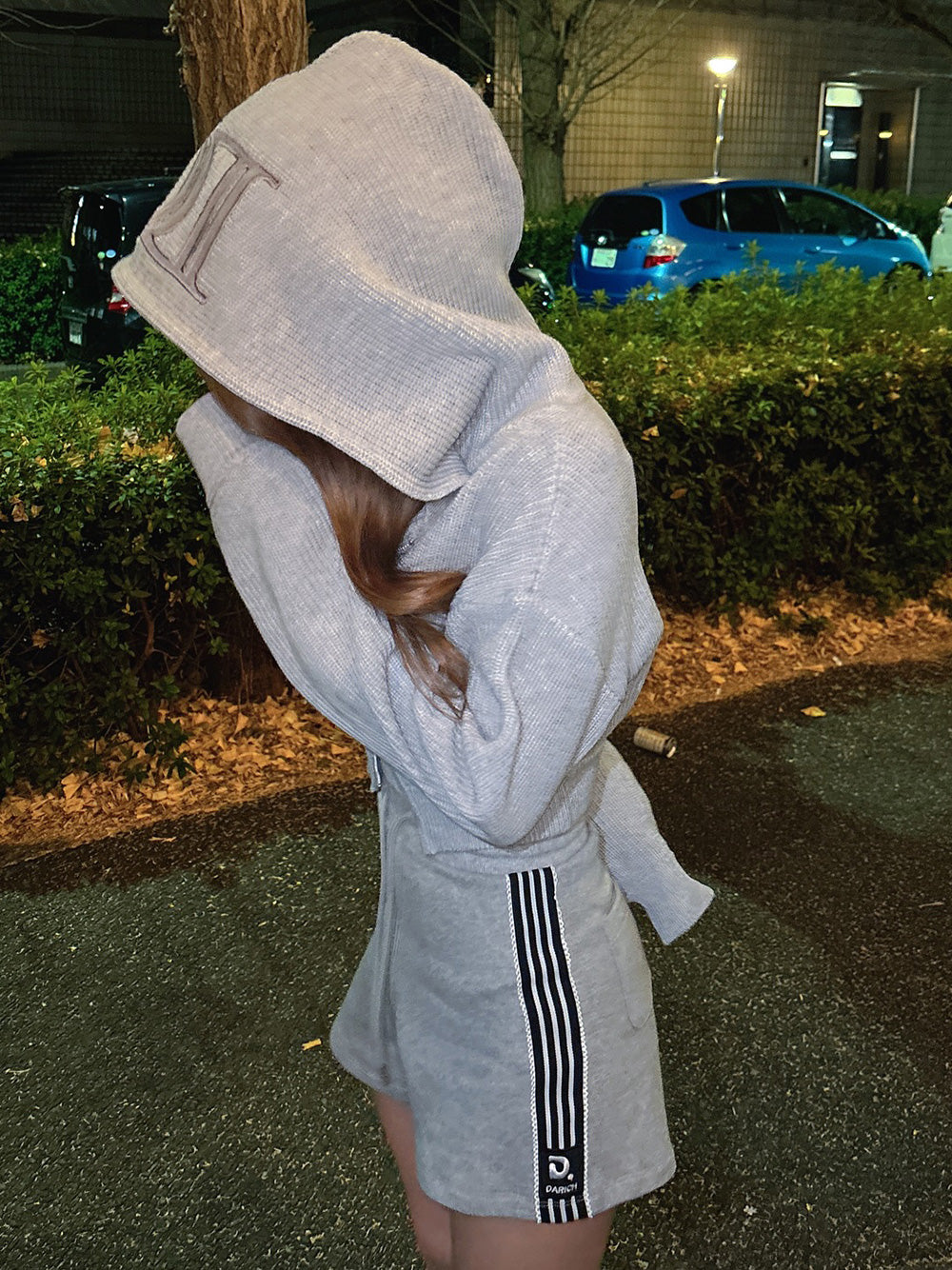 モデル：158cm（着用サイズ：FREE　着用カラー：GRY）