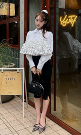 モデル：161cm（着用サイズ：FREE　着用カラー：WHT）