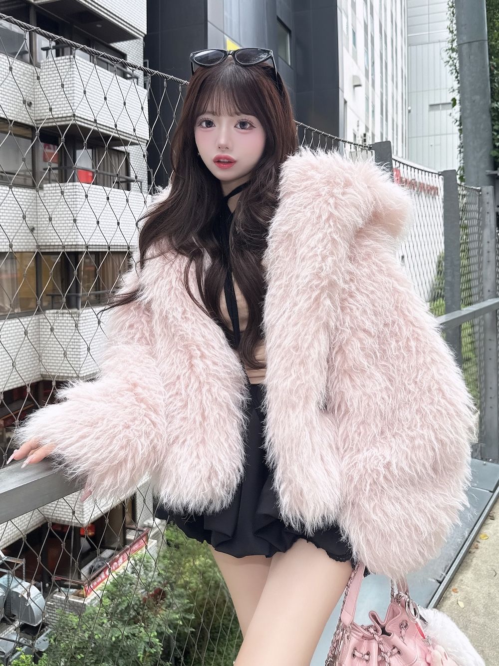 モデル：158cm（着用サイズ：FREE　着用カラー：PNK）