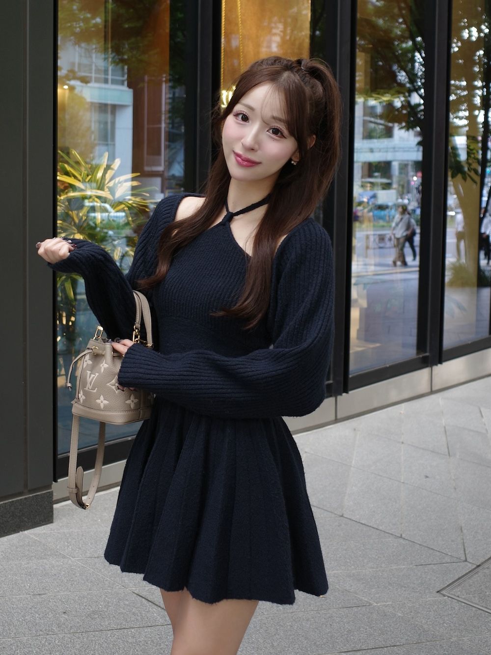 モデル：156cm（着用サイズ：FREE　着用カラー：NVY）
