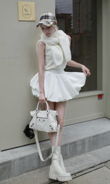 モデル：155cm（着用サイズ：FREE　着用カラー：WHT）