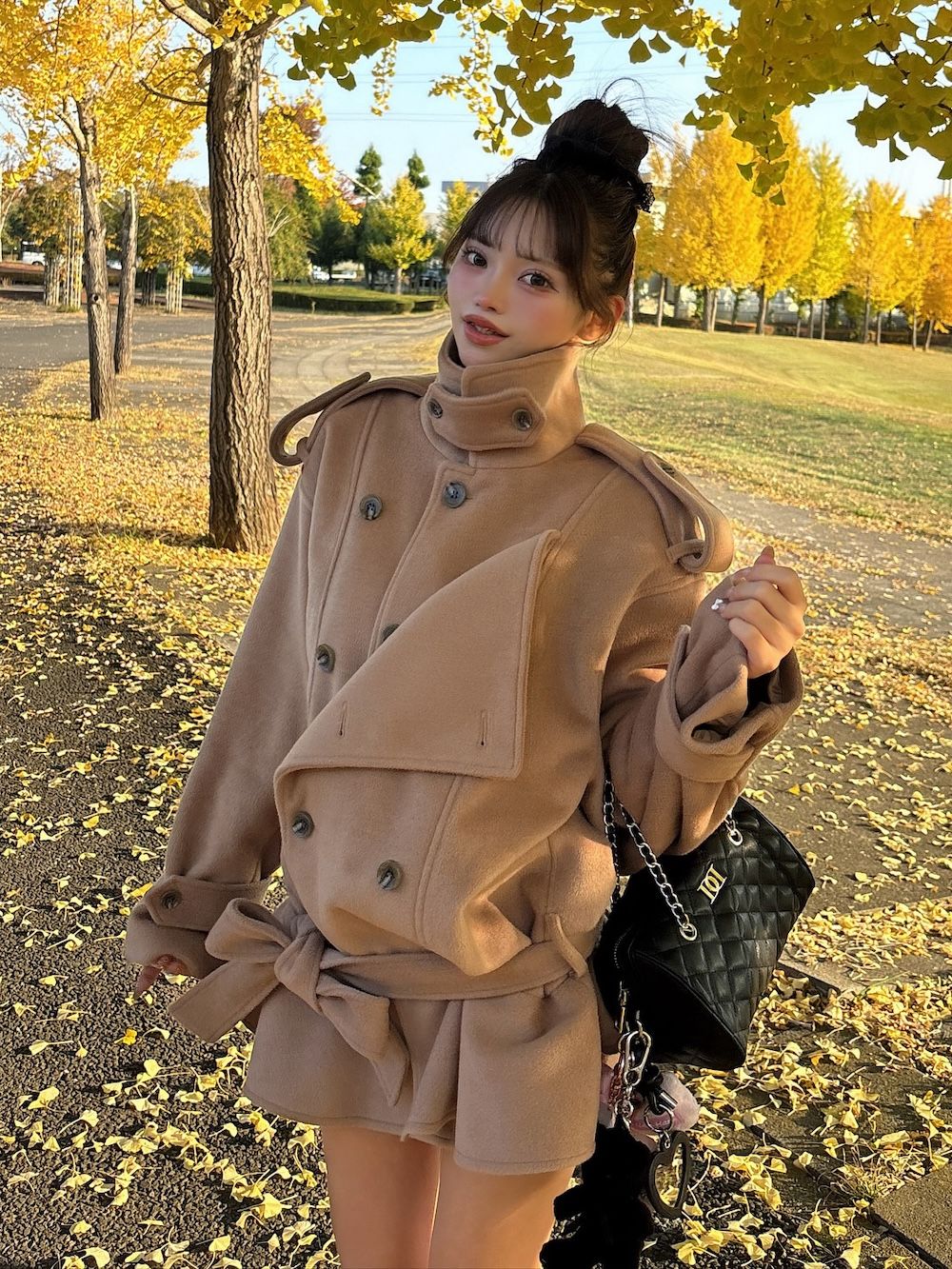 モデル：158cm（着用サイズ：FREE　着用カラー：CAM）