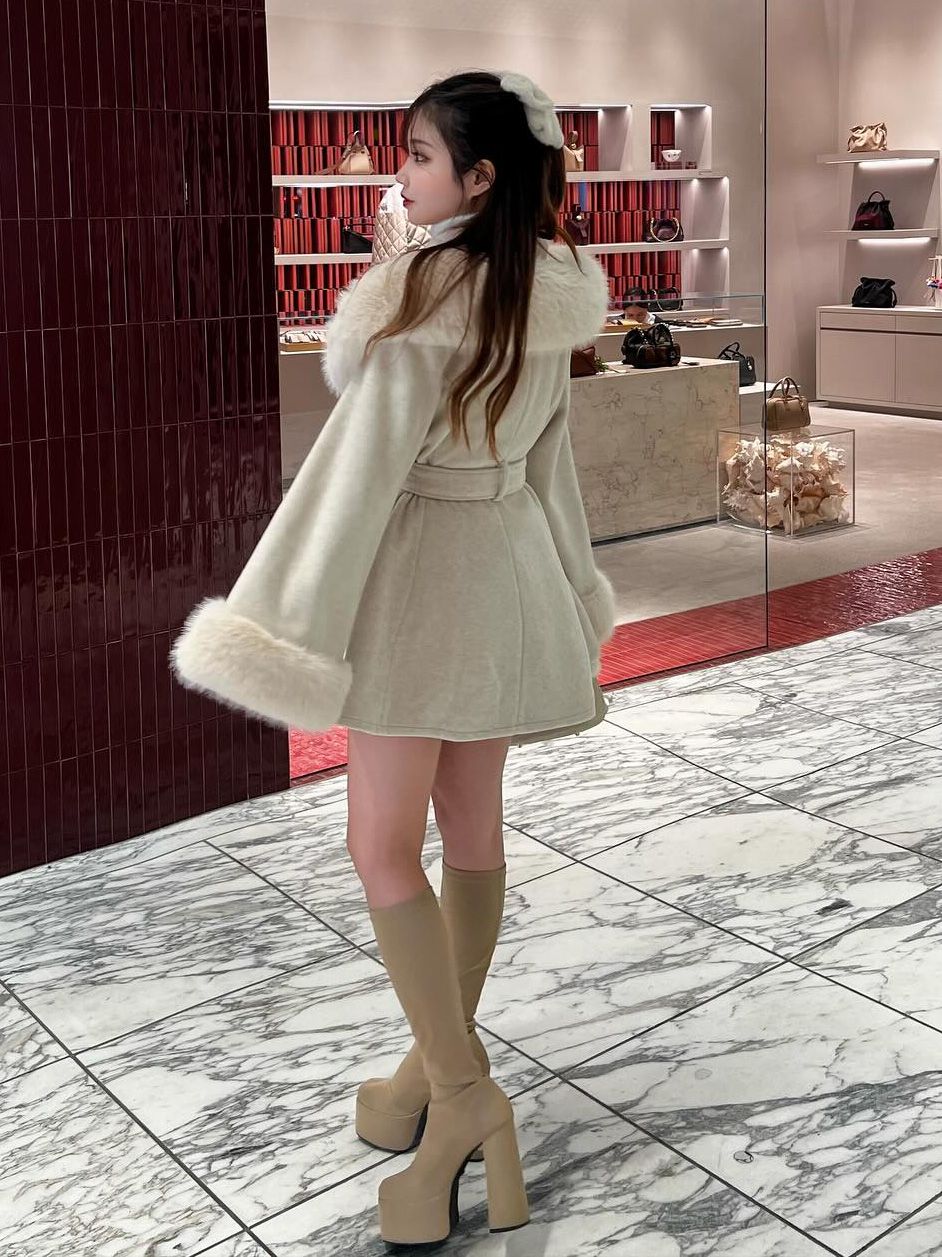 モデル：158cm（着用サイズ：FREE　着用カラー：BEG）