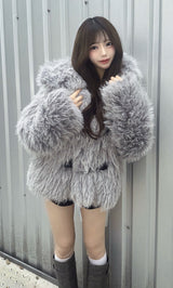 モデル：158cm（着用サイズ：FREE　着用カラー：GRY）