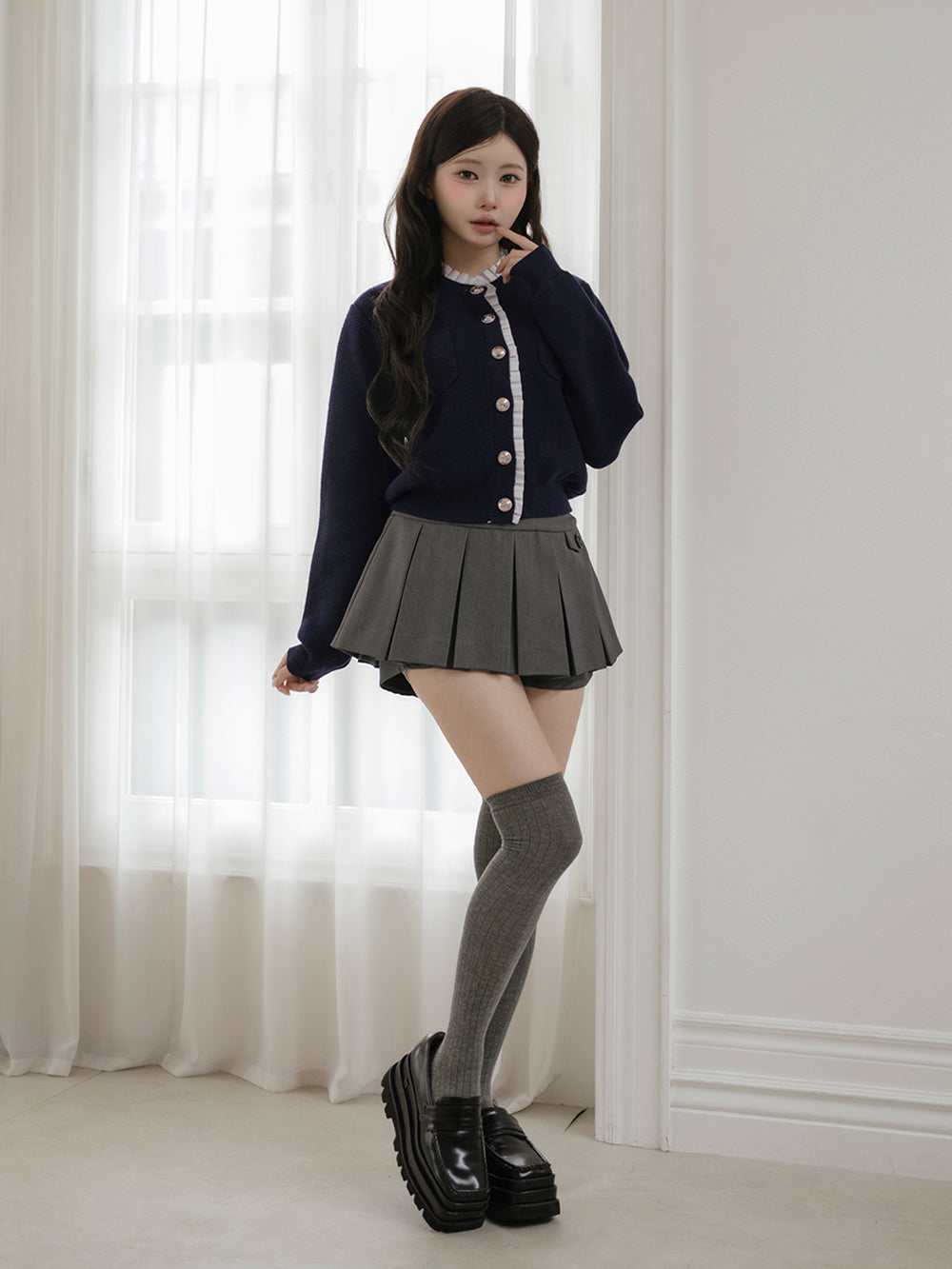 モデル：164cm（着用サイズ：FREE　着用カラー：NVY）