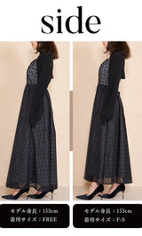 モデル：153cm（着用サイズ：F-S/FREE　着用カラー：BLK）