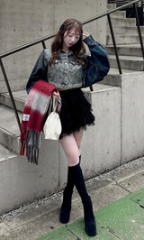 モデル：160cm（着用サイズ：FREE　着用カラー：BLU）