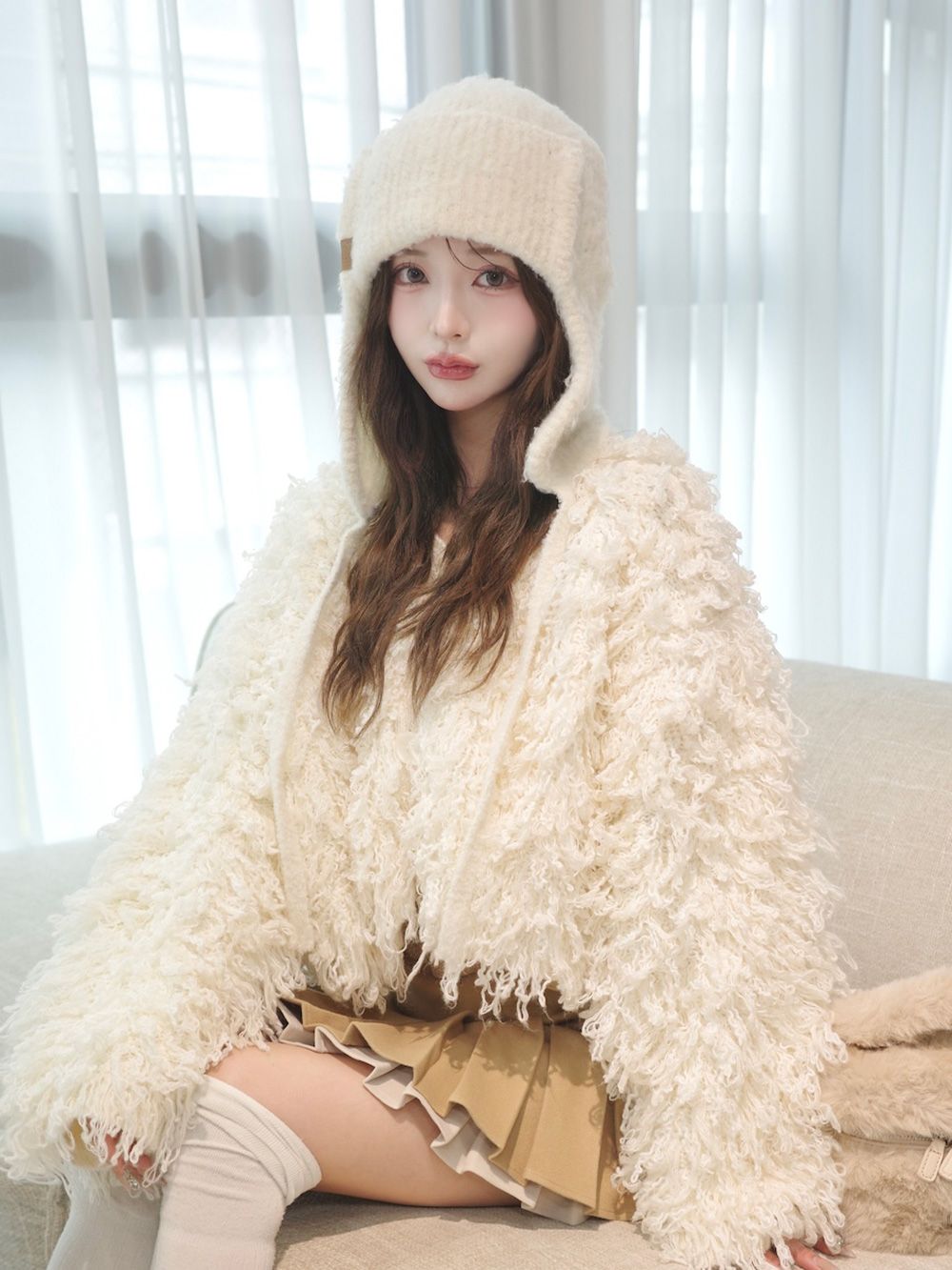 ループニットカーディガン