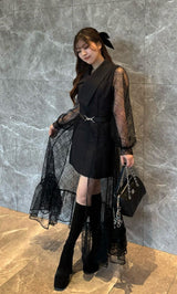 モデル：151cm（着用サイズ：FREE　着用カラー：BLK）