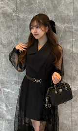 モデル：151cm（着用サイズ：FREE　着用カラー：BLK）