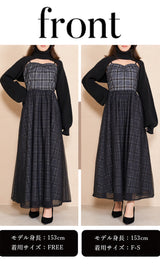 モデル：153cm（着用サイズ：F-S/FREE　着用カラー：BLK）