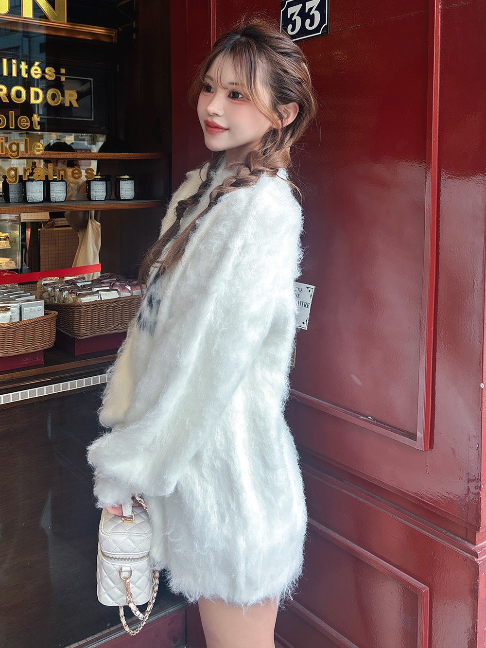 モデル：158cm（着用サイズ：FREE　着用カラー：IVO）