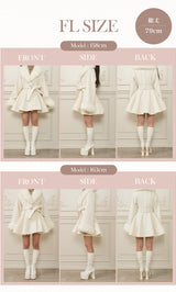 モデル：158cm/163cm（着用サイズ：F-L　着用カラー：IVO）