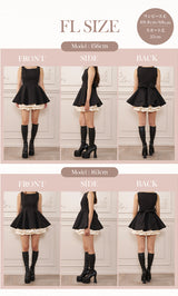 モデル：156cm/163cm（着用サイズ：F-L　着用カラー：BLK）