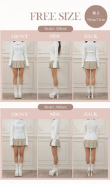 モデル：158cm/163cm（着用サイズ：FREE　着用カラー：WHT）