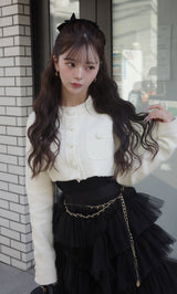 モデル：158cm（着用サイズ：FREE　着用カラー：IVO）