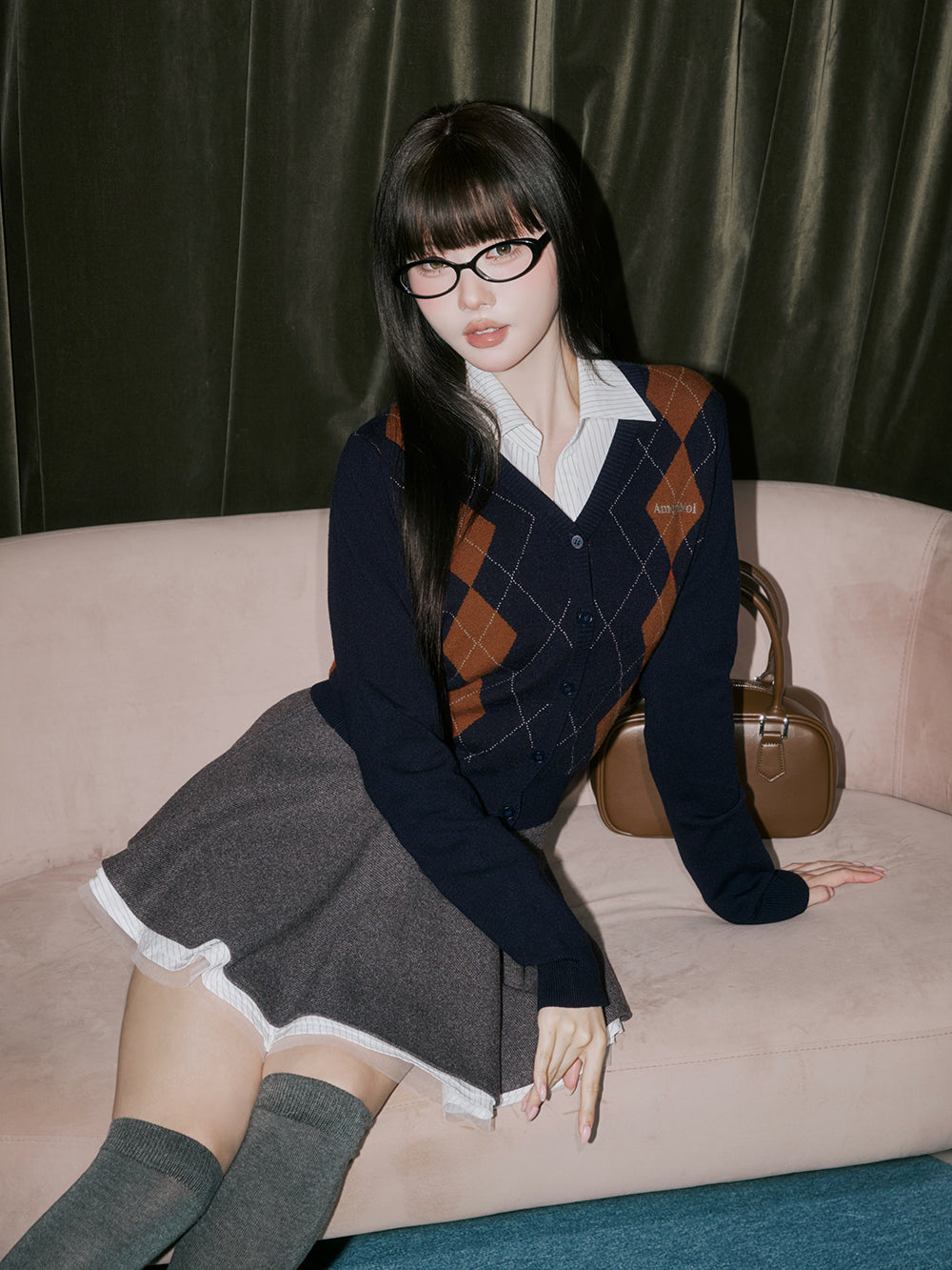 モデル：164cm（着用サイズ：FREE　着用カラー：NVY）
