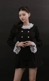 モデル：164cm（着用サイズ：FREE　着用カラー：BLK）