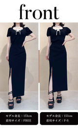 モデル：153cm（着用サイズ：F-S/FREE　着用カラー：BLK）