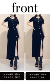 モデル：153cm（着用サイズ：F-S/FREE　着用カラー：BLK）