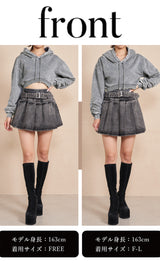 モデル：163cm（着用サイズ：FREE/F-L　着用カラー：BLK）