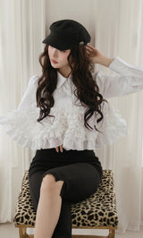 モデル：164cm（着用サイズ：FREE　着用カラー：WHT）
