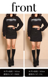 モデル：163cm（着用サイズ：FREE/F-L　着用カラー：BLK）